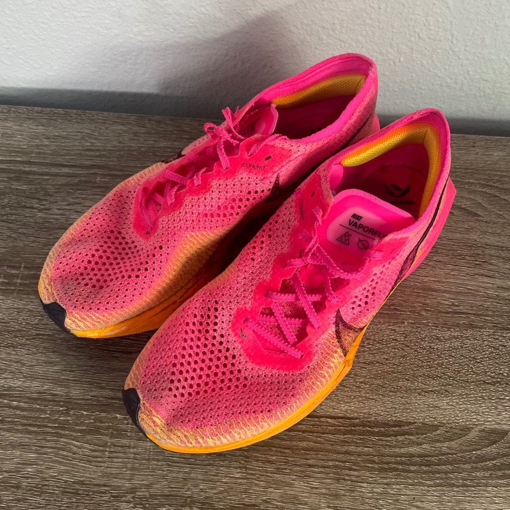 Nike ZoomX Vaporfly Next% 3 Mens 10 Hyper Pink Laser Orange DV4129-600 - Picture 10 of 13